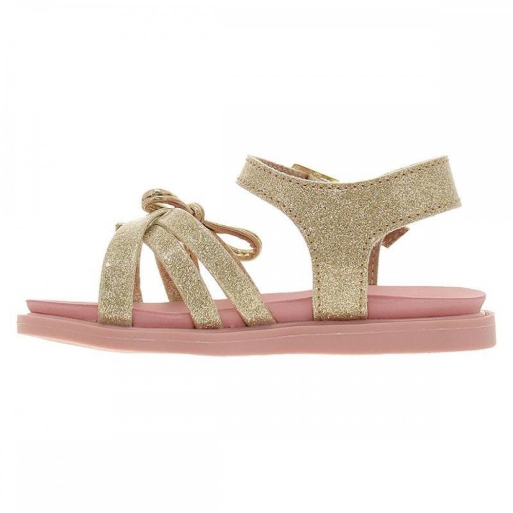 Sandalia Molekinha 2714.222 Menina Infantil Dourado 2