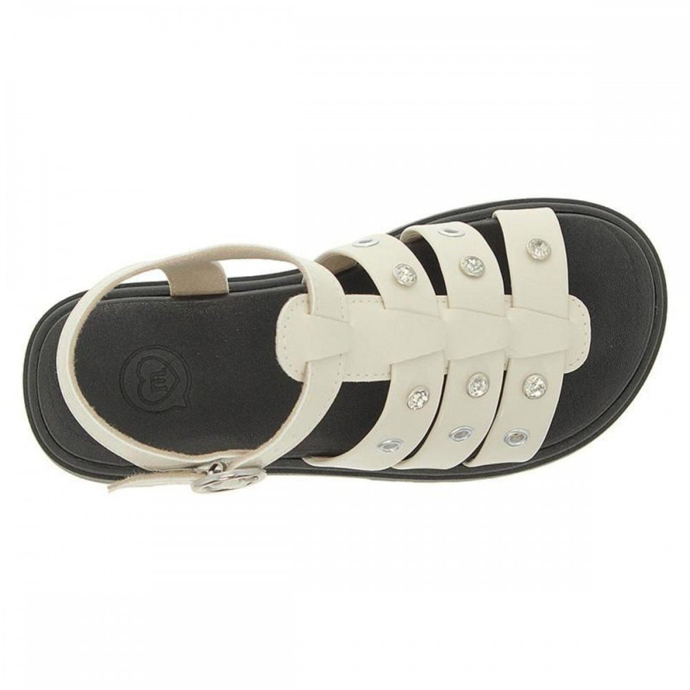 Sandalia Molekinha 2344.146 Menina Infantil Off White 4