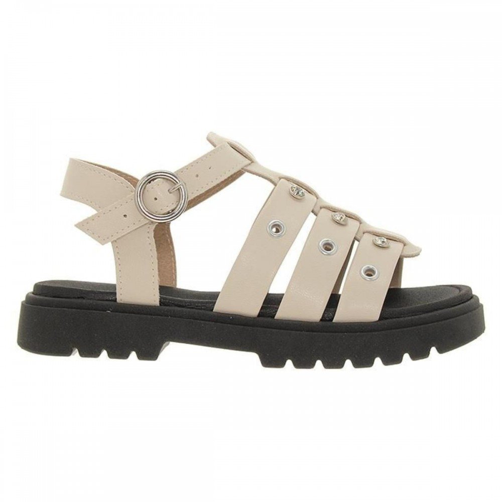 Sandalia Molekinha 2344.146 Menina Infantil Off White 3
