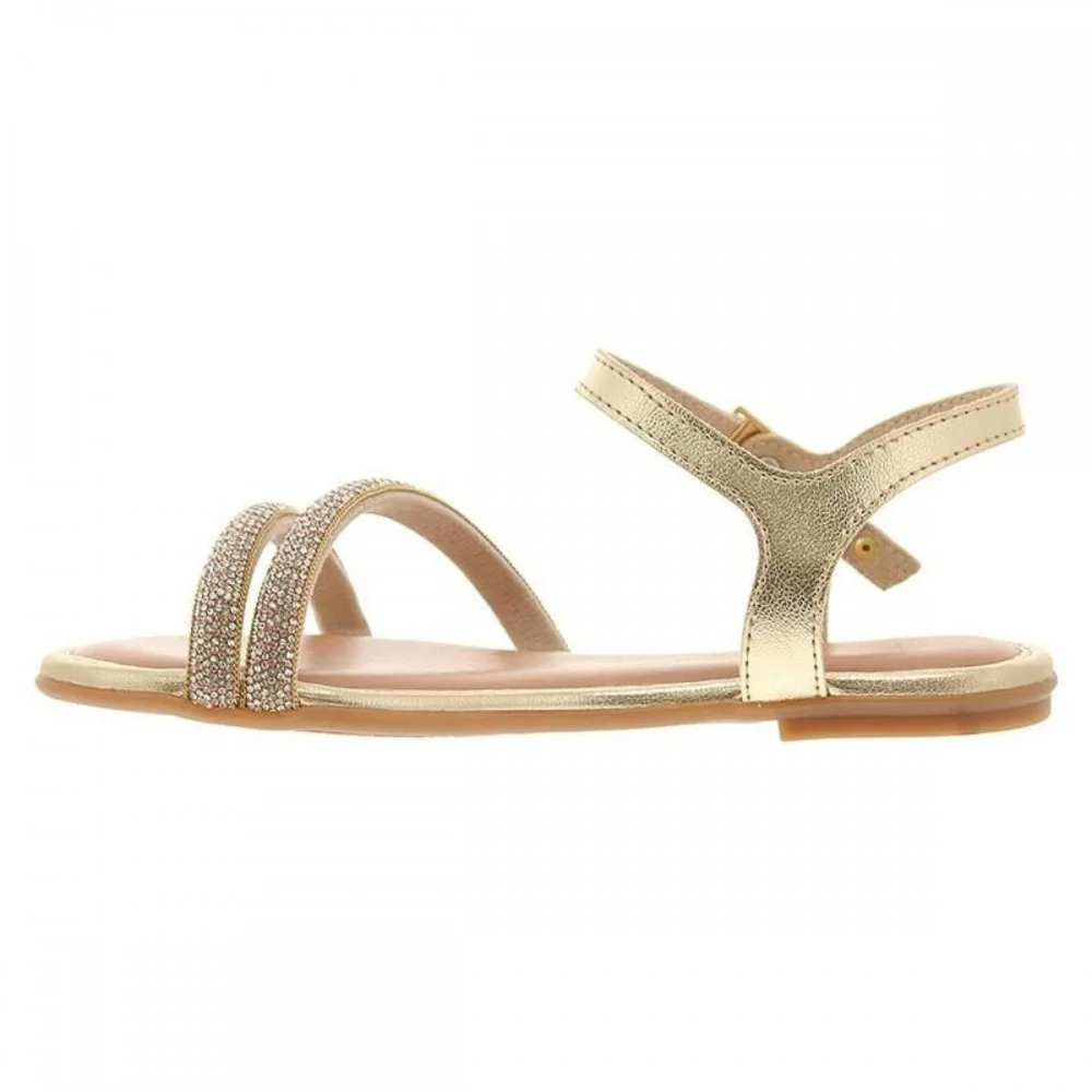 Sandalia Molekinha 2157.1203 Menina Infantil Dourado 2