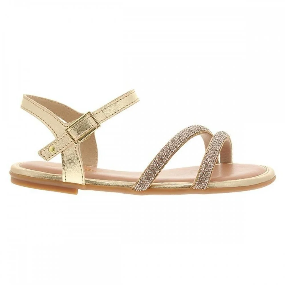 Sandalia Molekinha 2157.1203 Menina Infantil Dourado 3