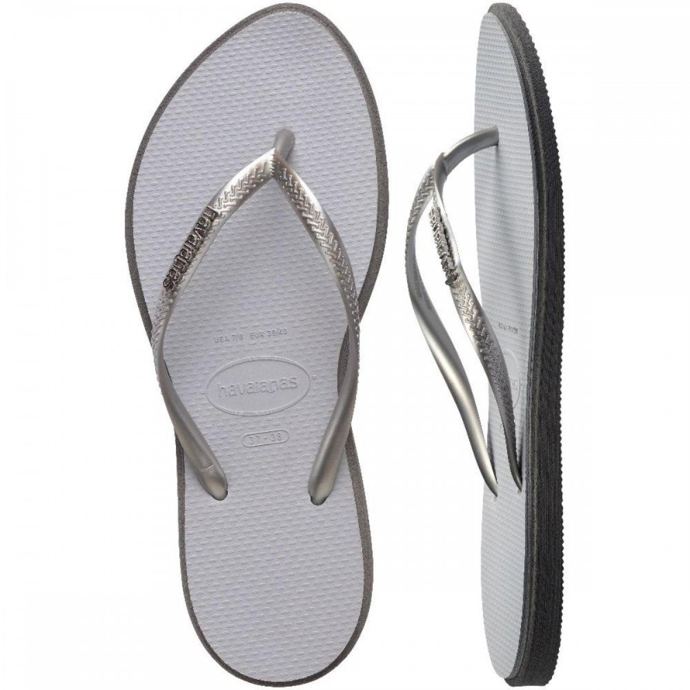 Chinelo Havaianas Slim Point 4149584 Feminino Cinza 3