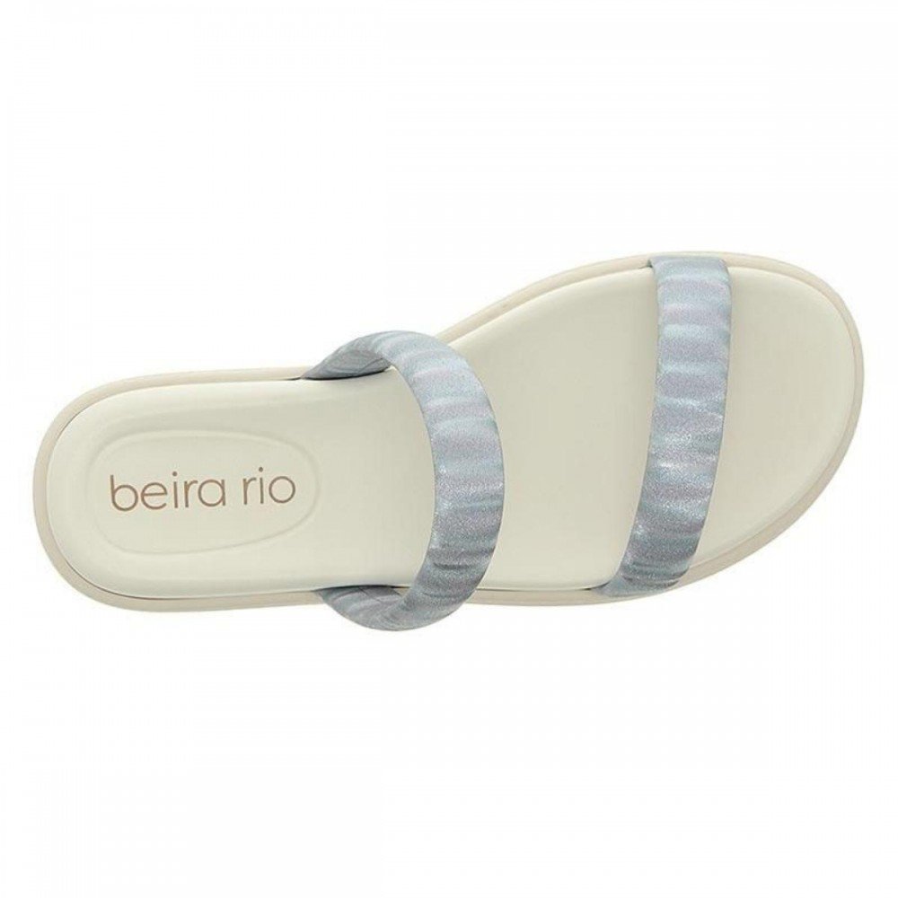 Chinelo Beira Rio 8488.122.30028 Papete Feminino Prata 5