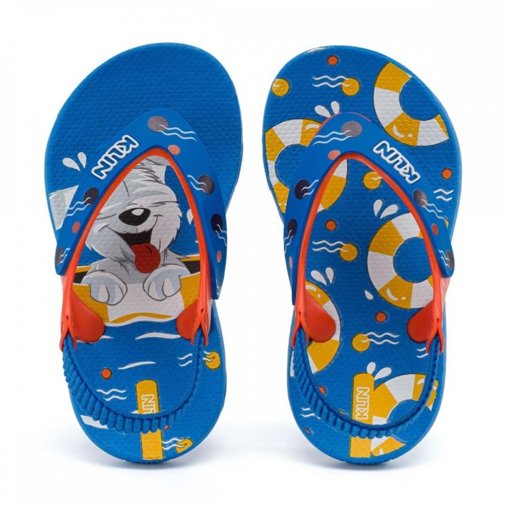 Chinelo Klin 442138 10379 Acqua Print Menino Infantil