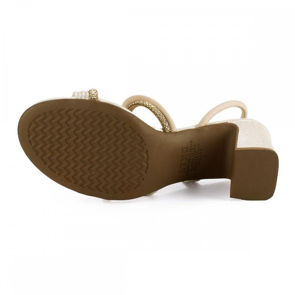 Sandalia Mississipi Mc415 Salto Bloco Feminino Bege 9