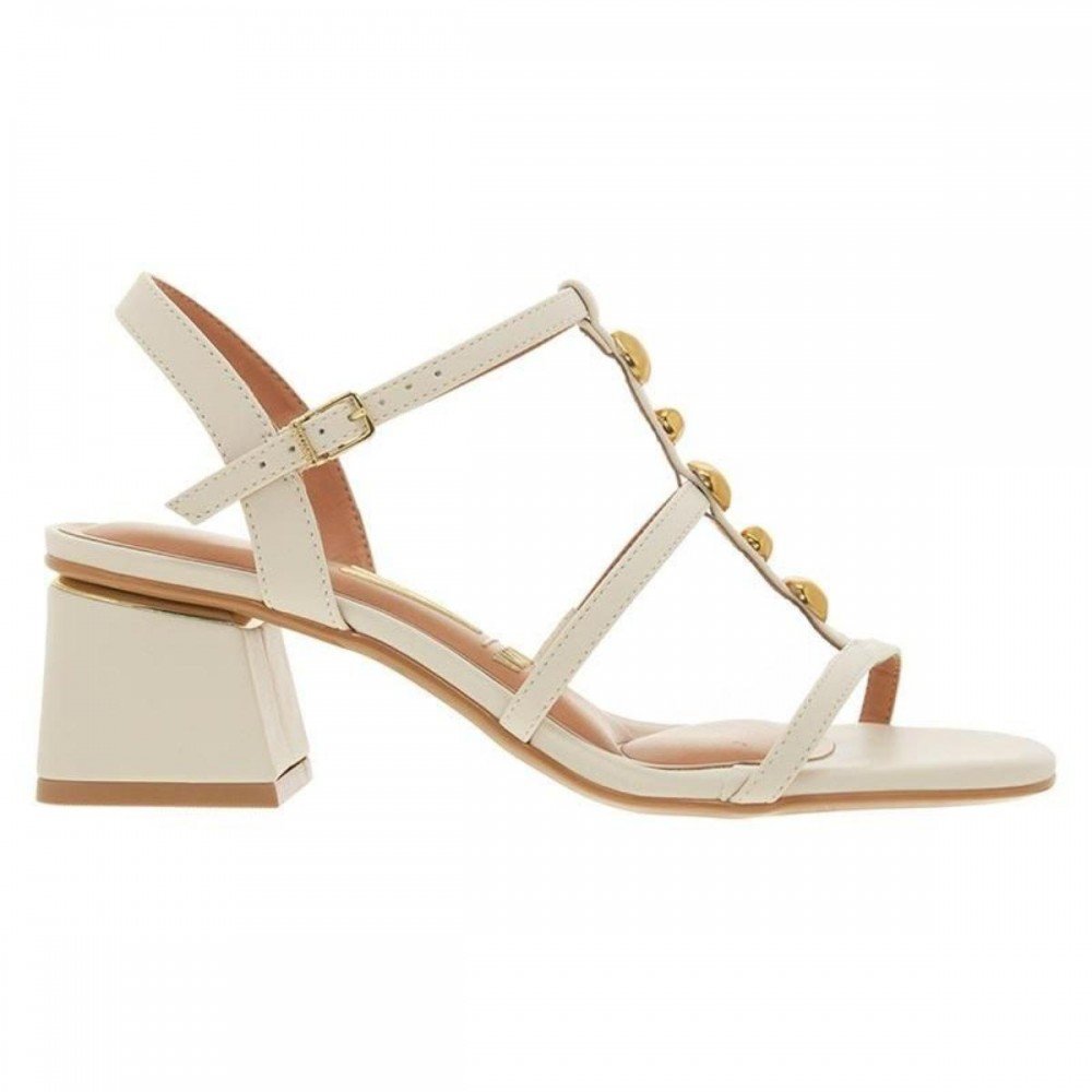 Sandalia Vizzano 6428.153 Salto Bloco Feminino Off White 4