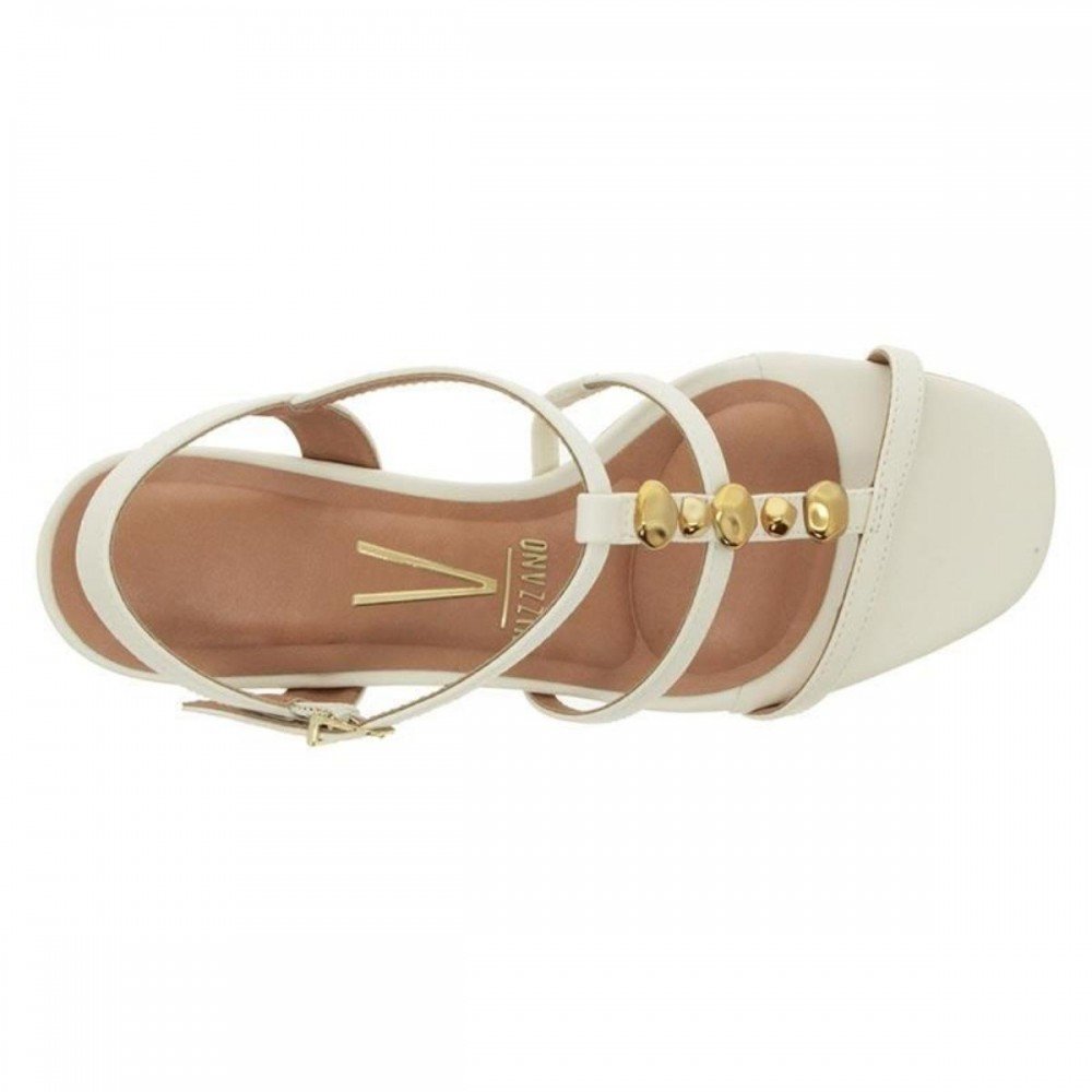 Sandalia Vizzano 6428.153 Salto Bloco Feminino Off White 5