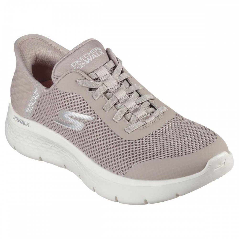 Tenis Skechers go Walk Flex 124836 Slip-ins Feminino Bege 3