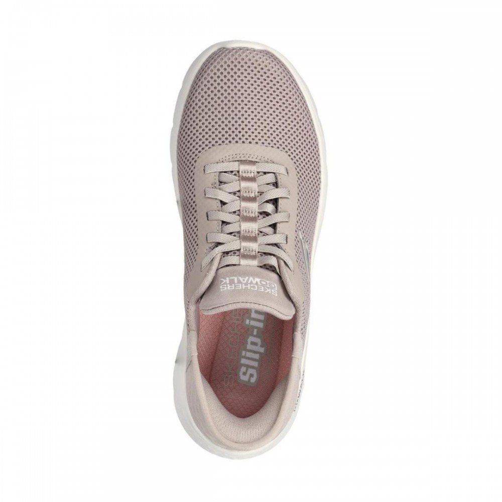 Tenis Skechers go Walk Flex 124836 Slip-ins Feminino Bege 4
