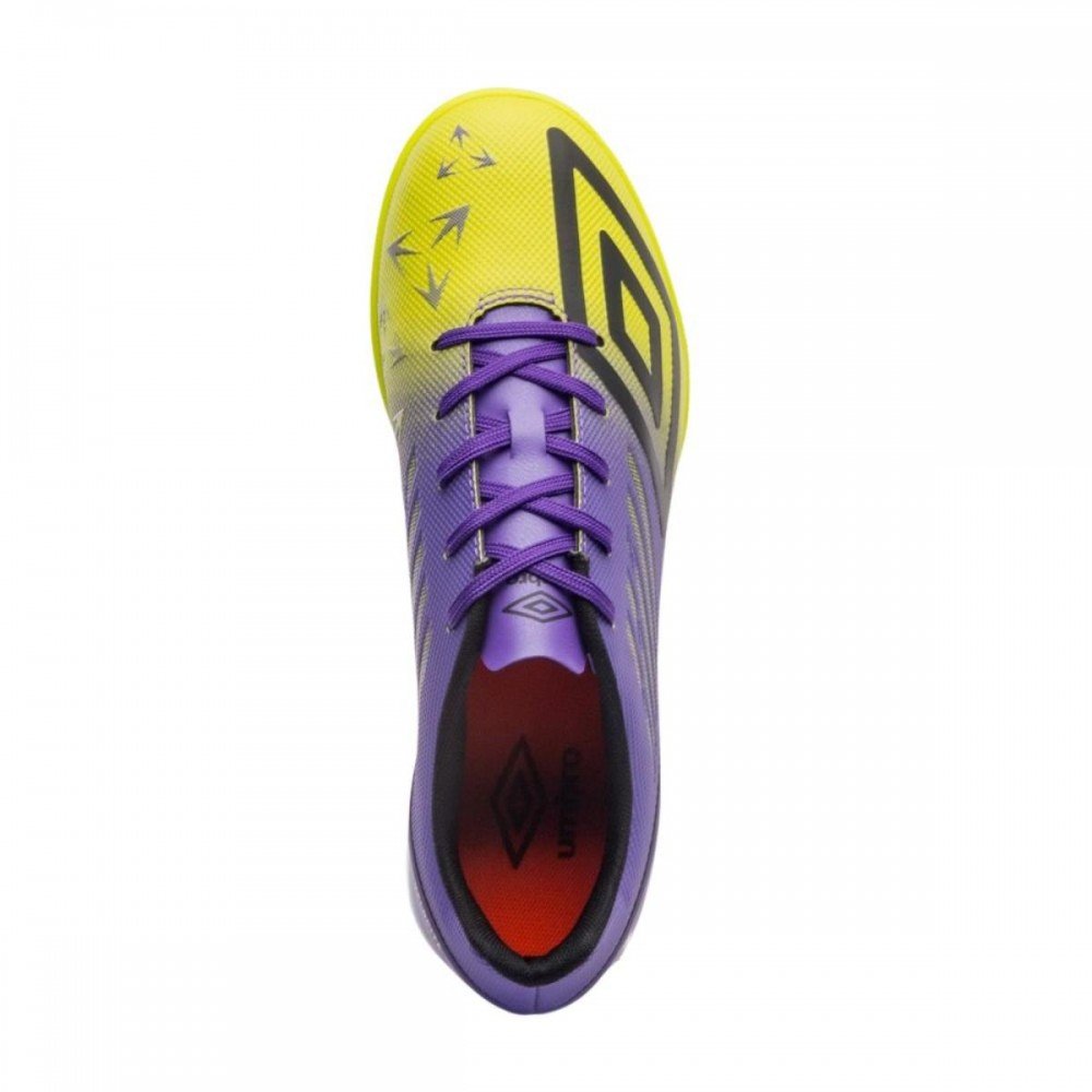 Chuteira Umbro Velocita Decimo Club 601 Masculino Roxo/Amarelo 4