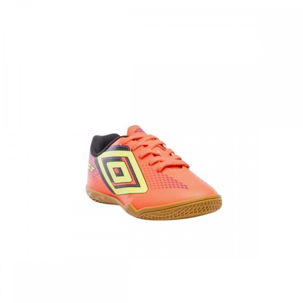 Chuteira Umbro Fast ii jr 006 Futsal Indoor Menino Infantil Laranja 3