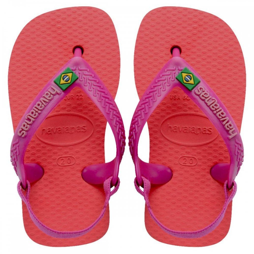 Chinelo Havaianas Baby Brasil Logo 41405774380 Menina Infantil Rosa 2