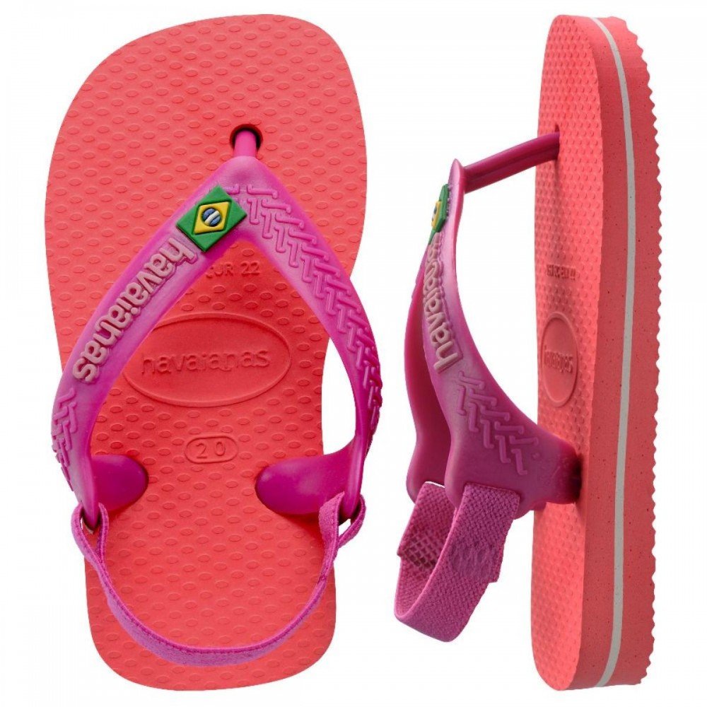 Chinelo Havaianas Baby Brasil Logo 41405774380 Menina Infantil Rosa 4