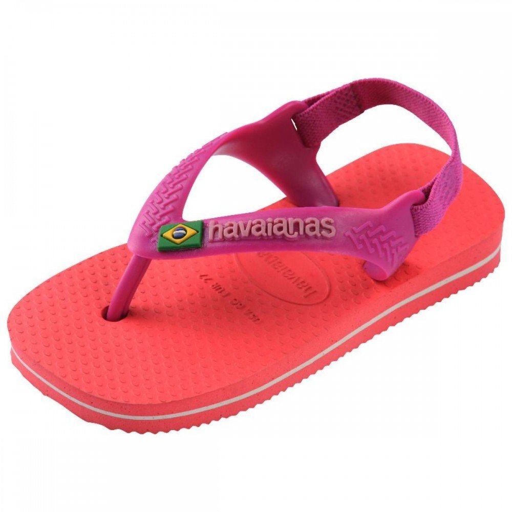 Chinelo Havaianas Baby Brasil Logo 41405774380 Menina Infantil Rosa 5
