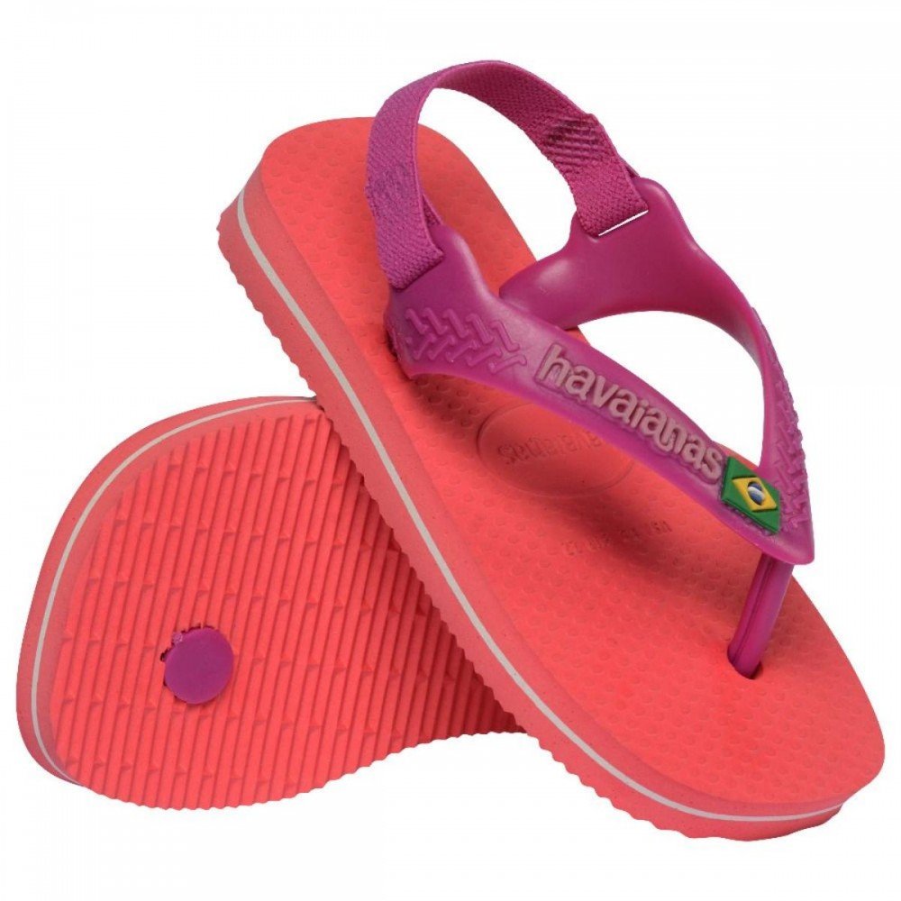 Chinelo Havaianas Baby Brasil Logo 41405774380 Menina Infantil Rosa 6
