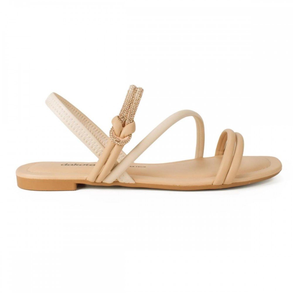 Sandalia Dakota Y9442 Rasteira Feminino Bege 4