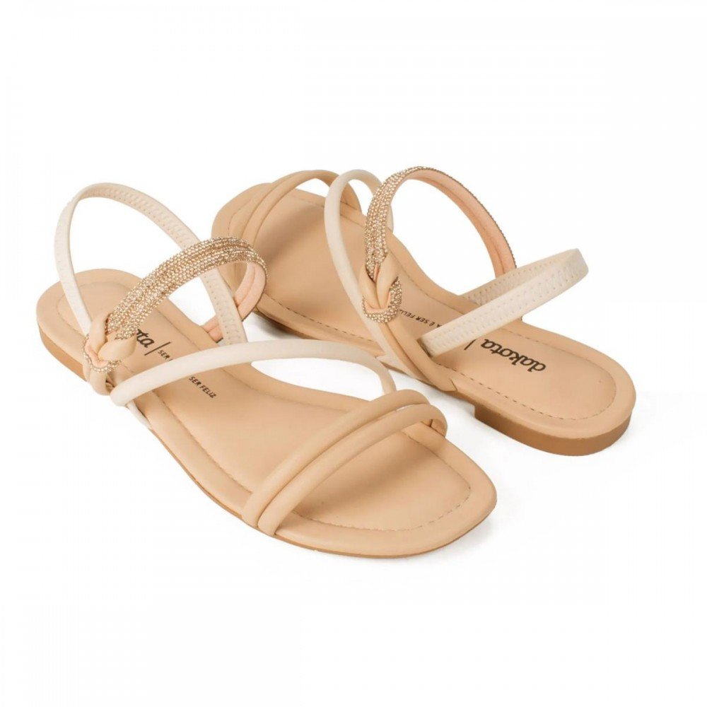 Sandalia Dakota Y9442 Rasteira Feminino Bege 5