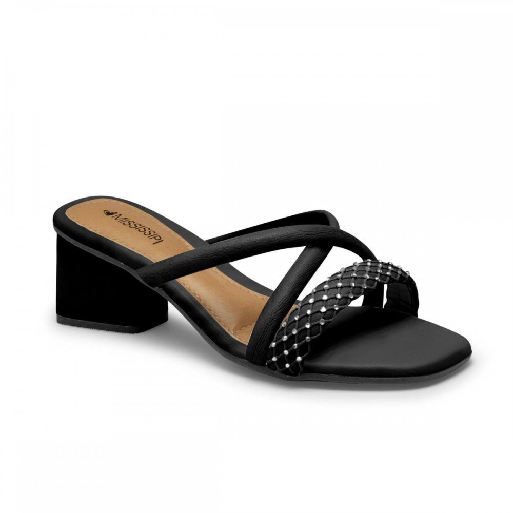 Tamanco Mississipi Mf743 Salto Bloco Feminino