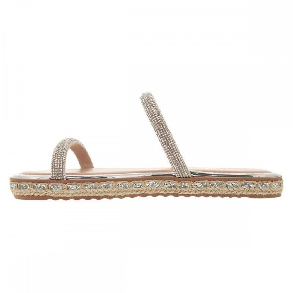 Chinelo Moleca 5413.1326 Flatform Feminino Prata 2