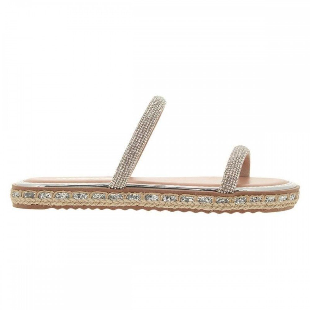 Chinelo Moleca 5413.1326 Flatform Feminino Prata 4
