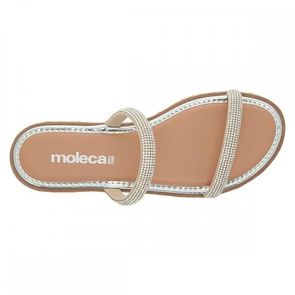 Chinelo Moleca 5413.1326 Flatform Feminino Prata 5