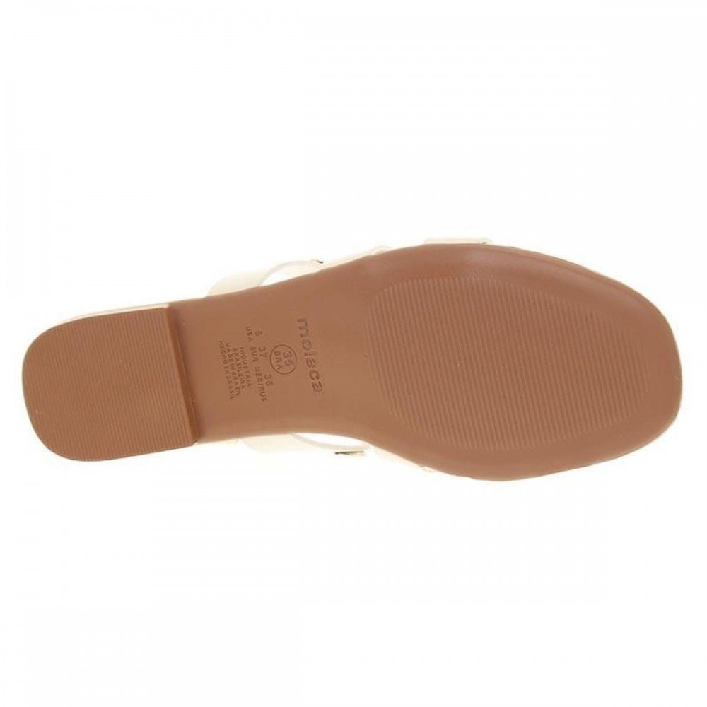 Chinelo Moleca 5435.549 Rasteira Feminino Branco 6