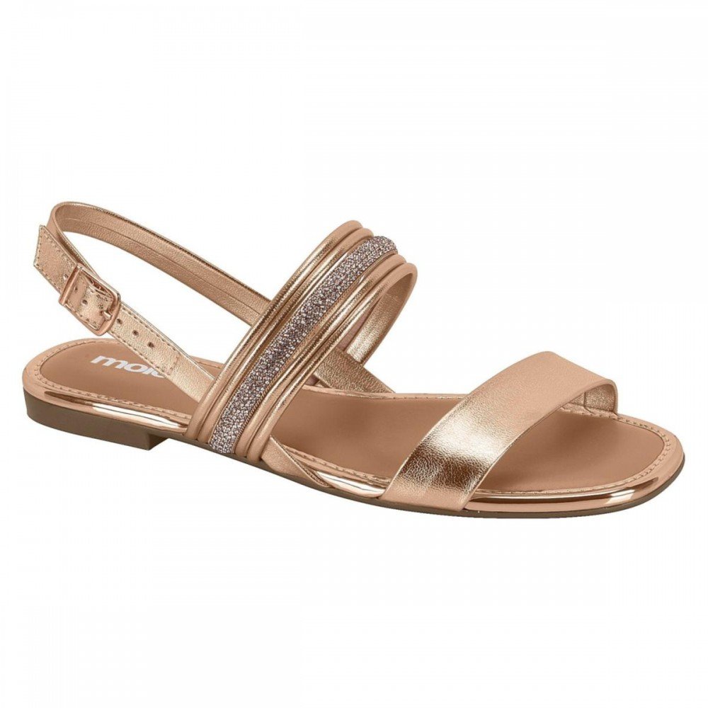 Sandalia Moleca 5435.554 Metalizado Feminino