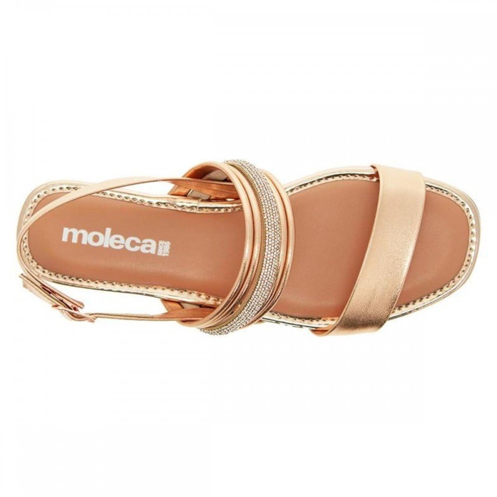 Sandalia Moleca 5435.554 Metalizado Feminino Rose Gold 3