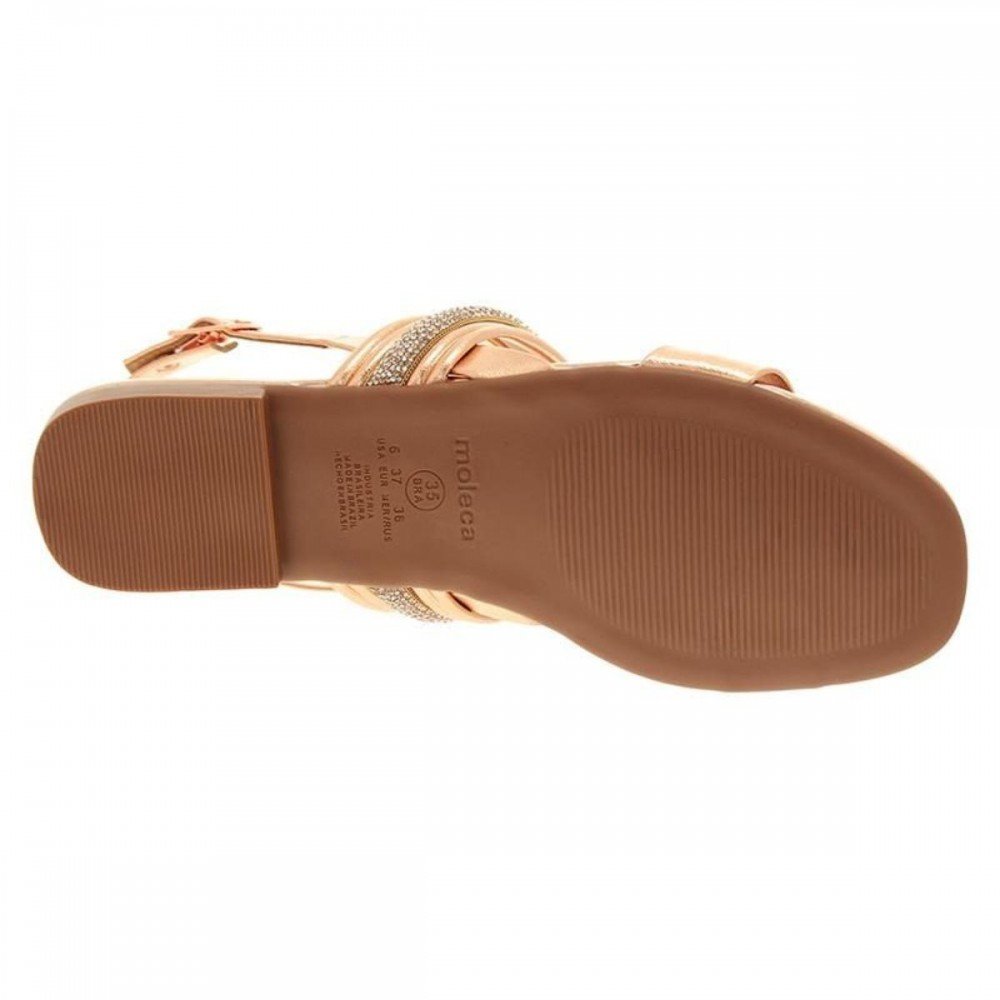 Sandalia Moleca 5435.554 Metalizado Feminino Rose Gold 4