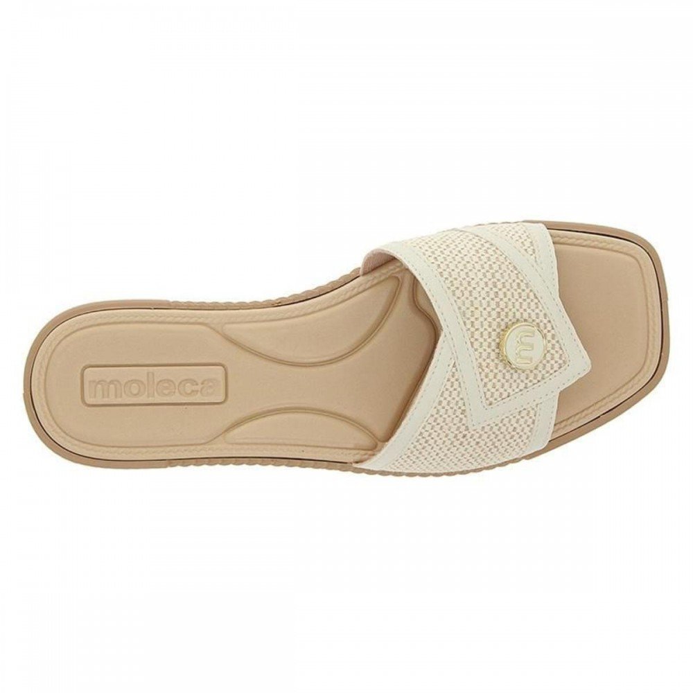 Chinelo Moleca 5494.222 Slide Feminino Off White 2