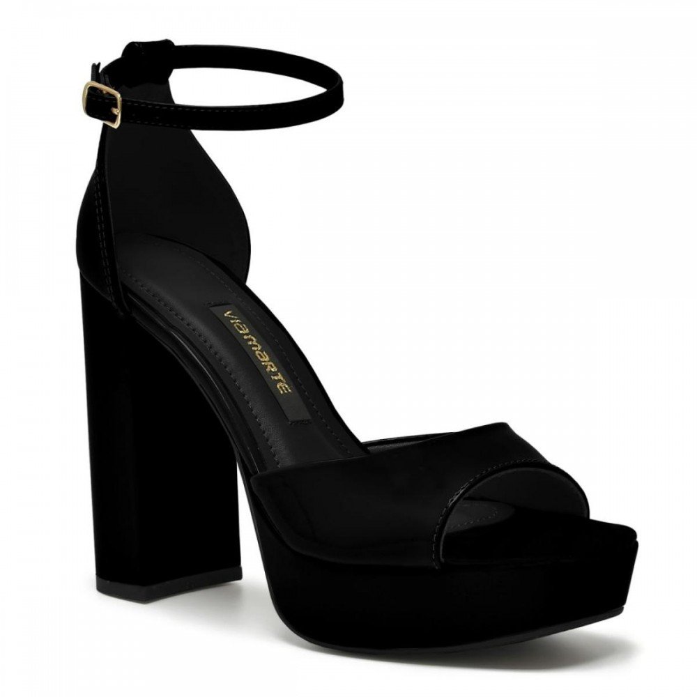 Sandalia Via Marte 284-003-01 Meia Pata Salto Grosso Nobuck