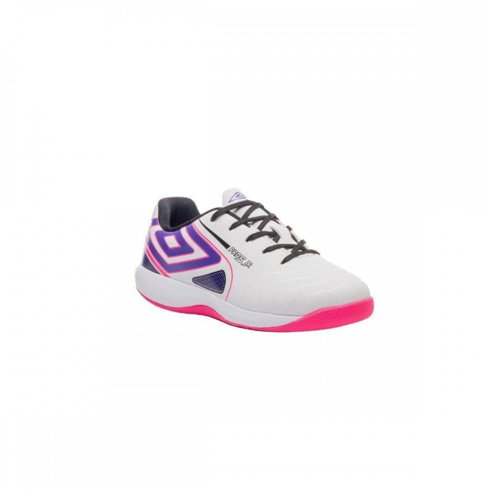 Chuteira Umbro Pro 5 jr 210 Futsal Indoor Branco 3