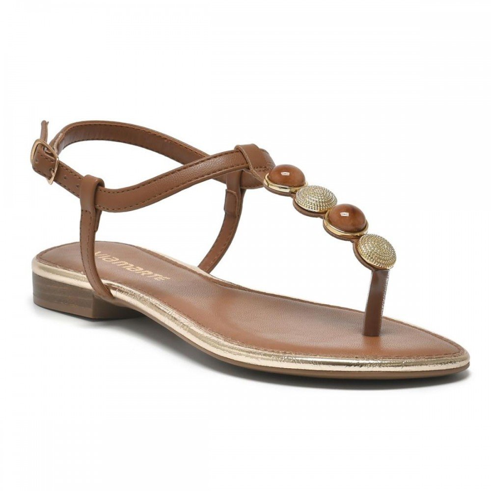 Sandalia Via Marte 157-023-02 Rasteira Dedo Feminino