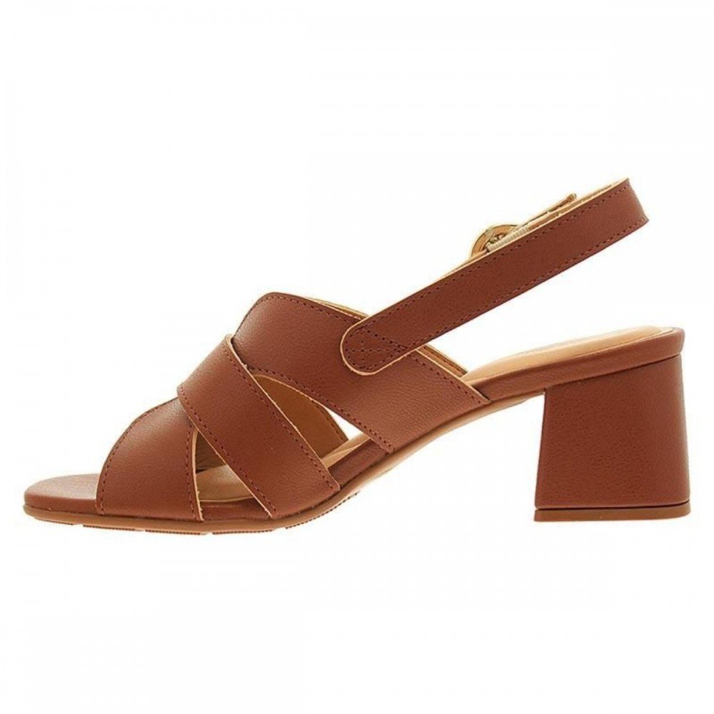 Sandalia Modare 7172.125 Salto Bloco Feminino Marrom 2