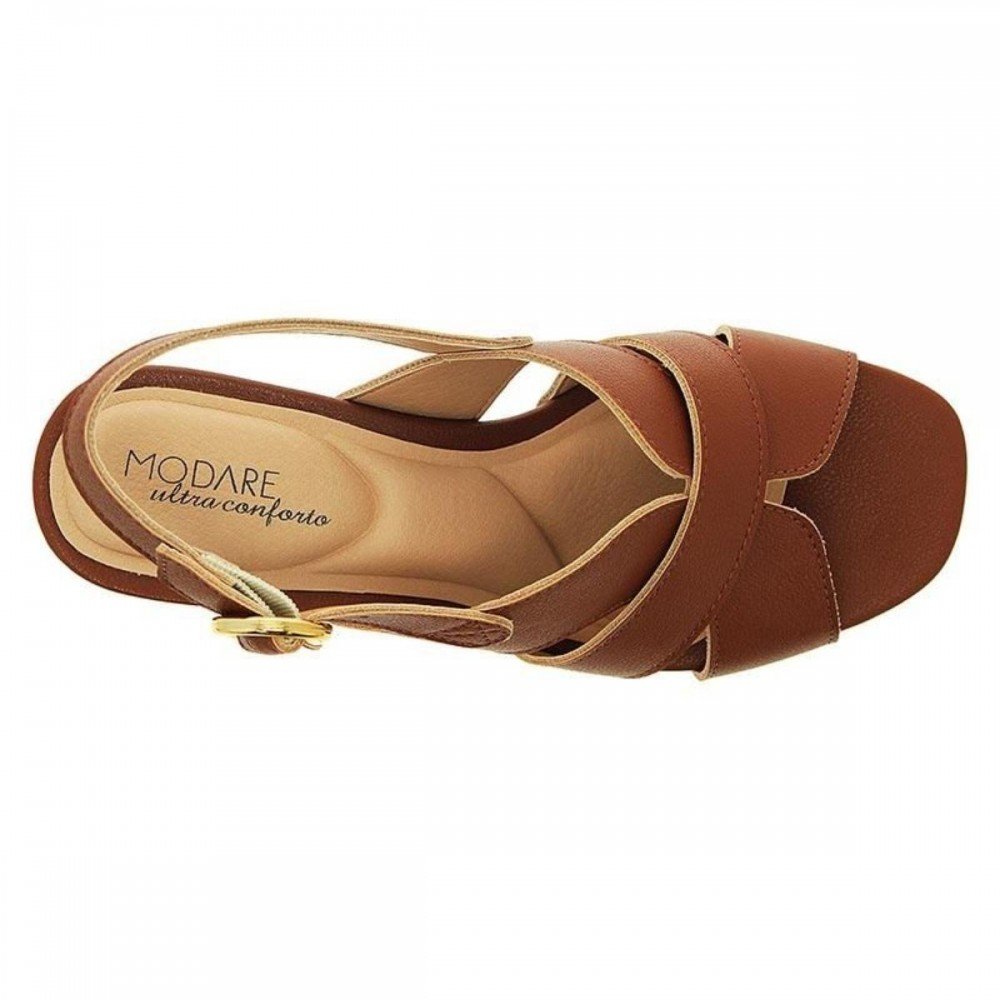 Sandalia Modare 7172.125 Salto Bloco Feminino Marrom 5