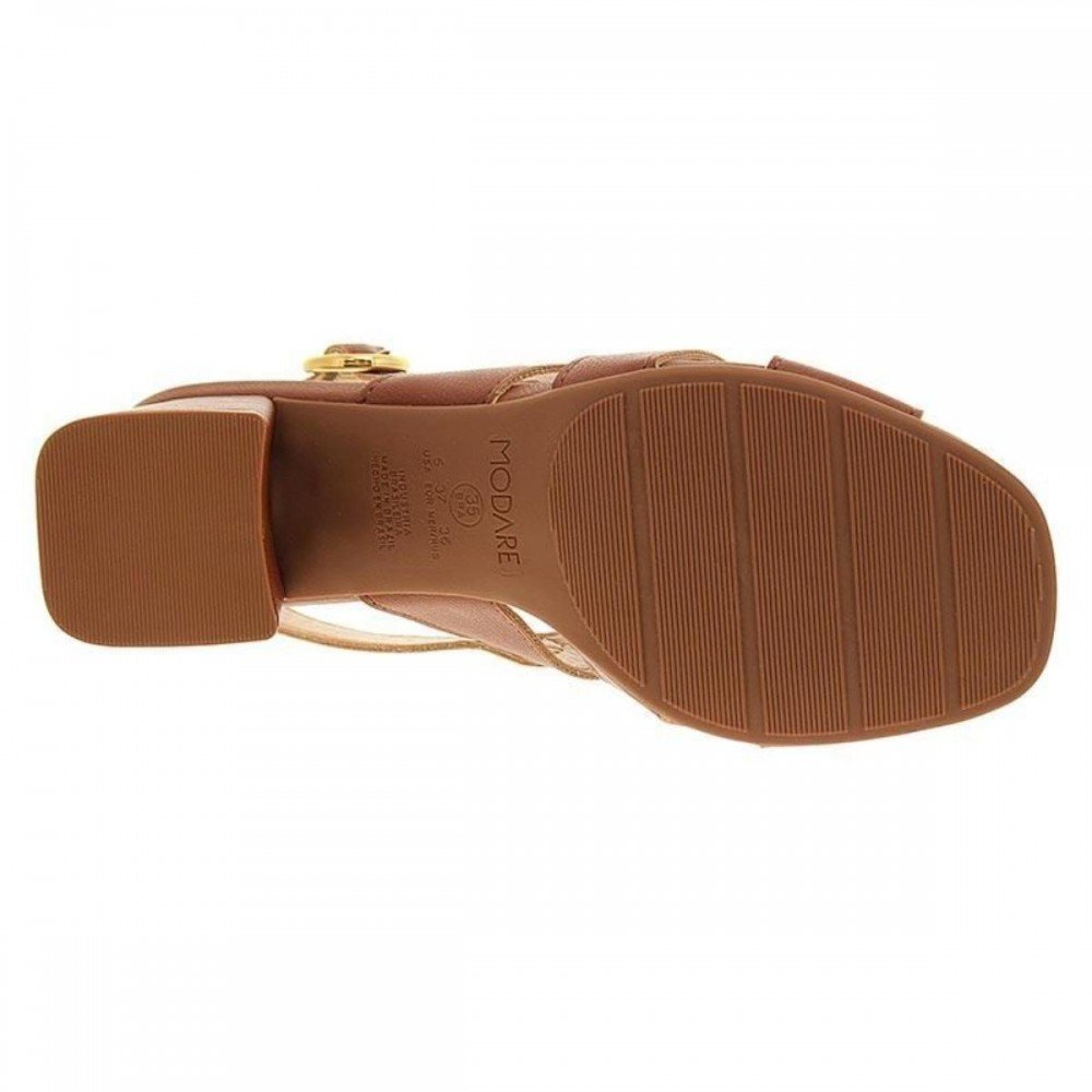 Sandalia Modare 7172.125 Salto Bloco Feminino Marrom 6