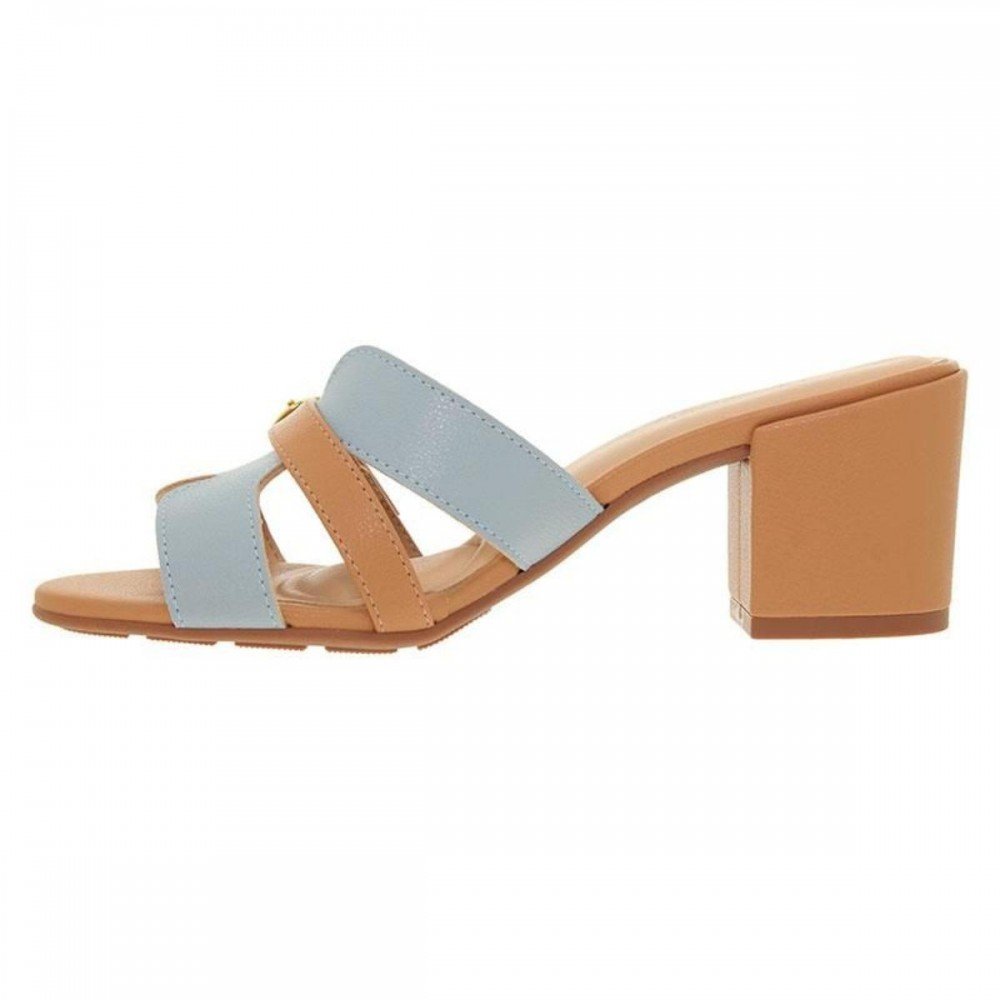 Tamanco Modare 7109.483 Salto Bloco Feminino Azul 2