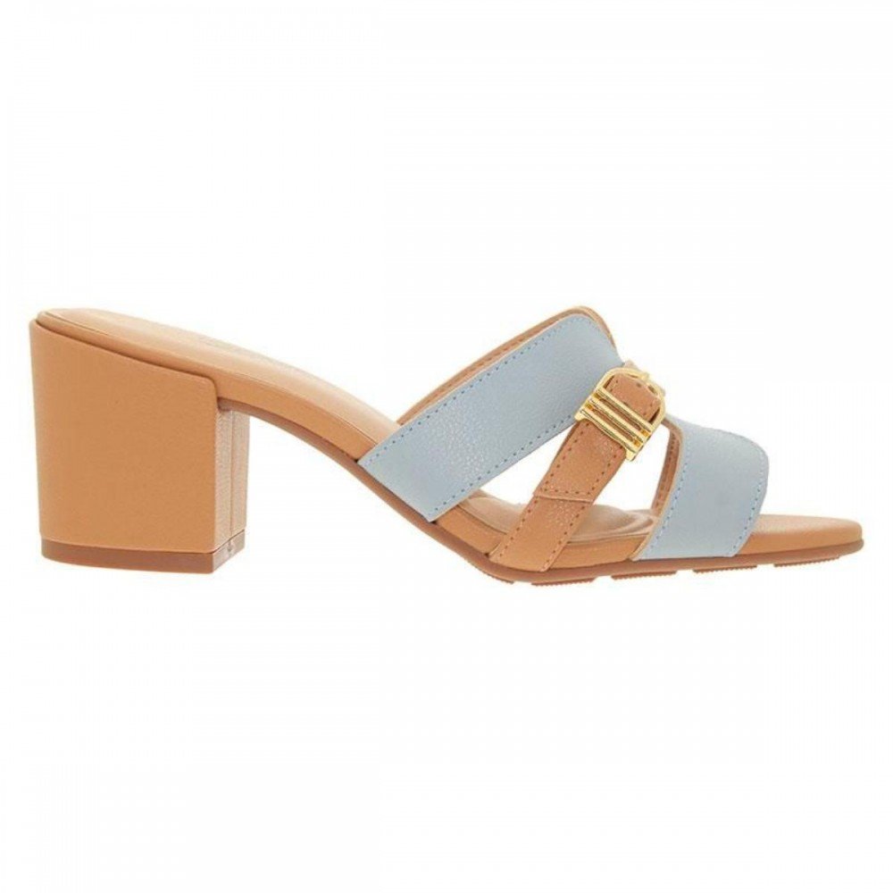 Tamanco Modare 7109.483 Salto Bloco Feminino Azul 4