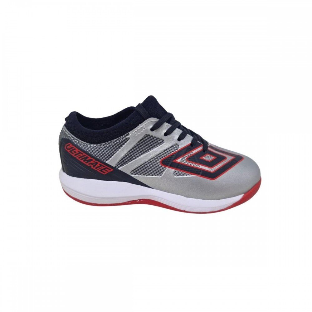 Chuteira Umbro Ultimate Jr 814 Futsal Indoor Cinza 1