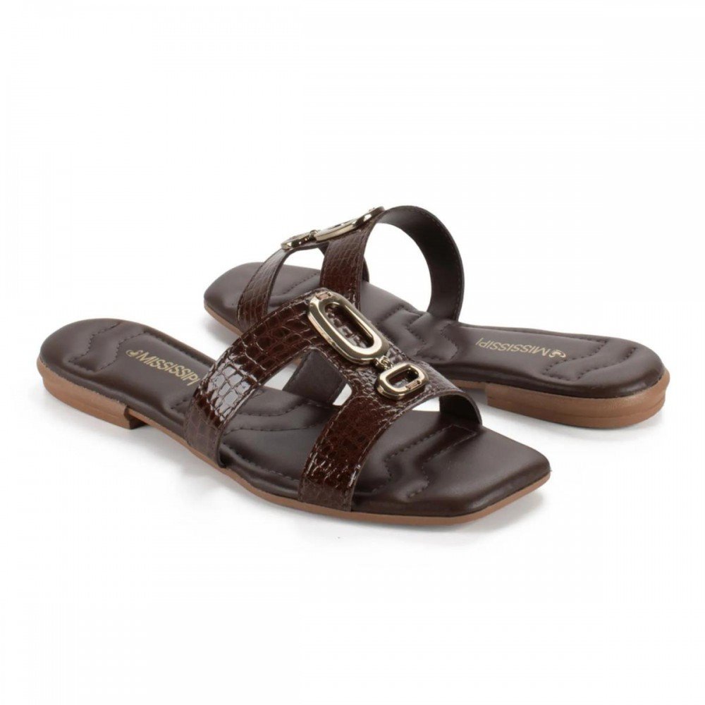 Chinelo Mississipi Mf692 Slide Feminino Marrom 5