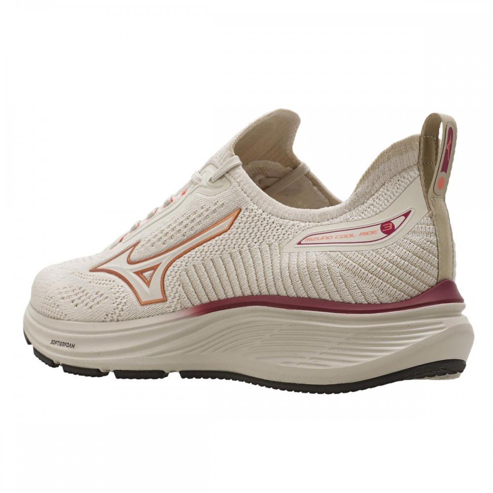 Tenis Mizuno Cool Ride 3 Arenit Feminino Off White 4
