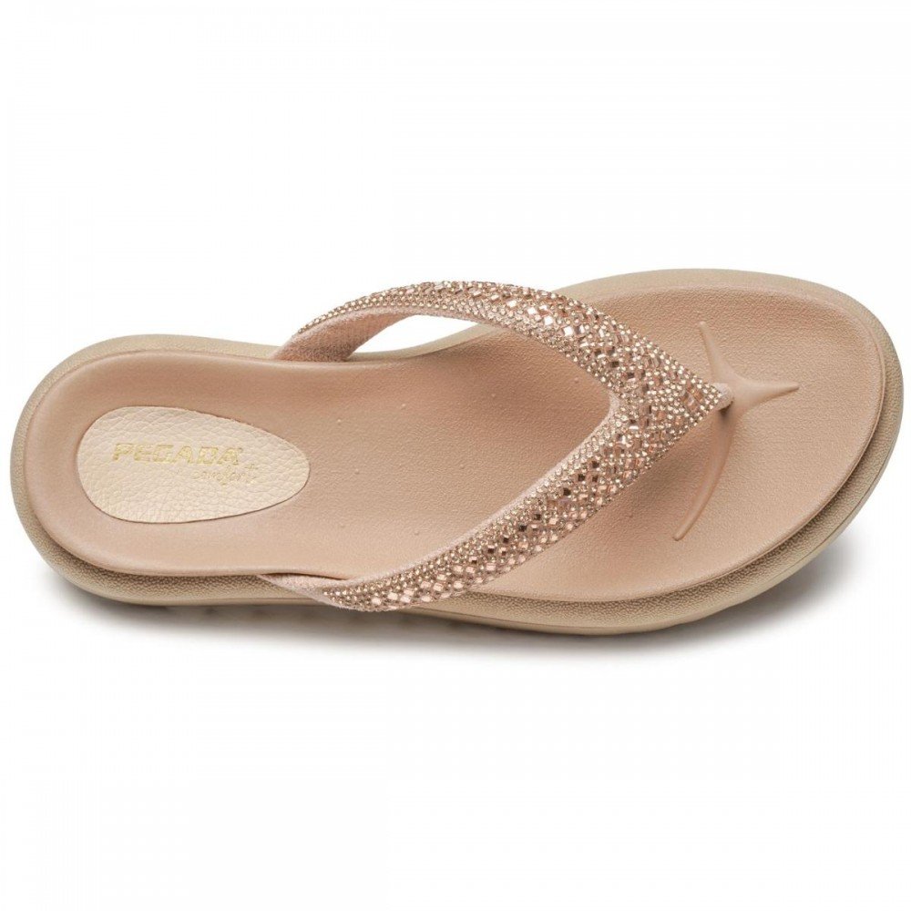 Chinelo Pegada 234455-02 Flatform Dedo Feminino Bege 4