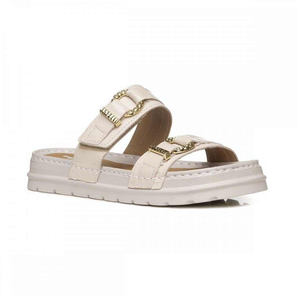 Chinelo Pegada 234703-01 Fivelas Feminino Branco 3