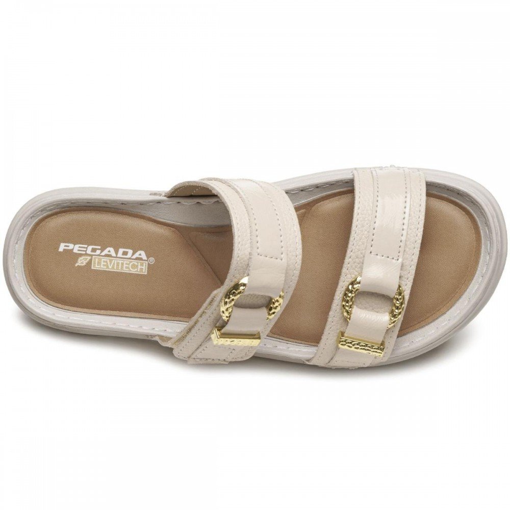 Chinelo Pegada 234703-01 Fivelas Feminino Branco 4