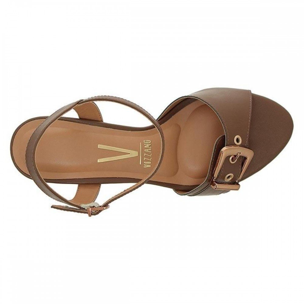 Sandalia Vizzano 6291.1184 Salto Bloco Feminino Marrom 5