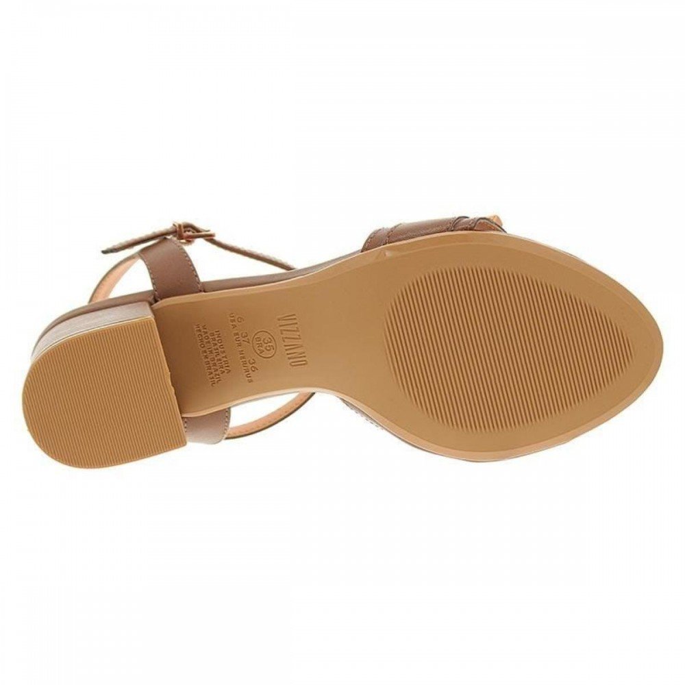 Sandalia Vizzano 6291.1184 Salto Bloco Feminino Marrom 6