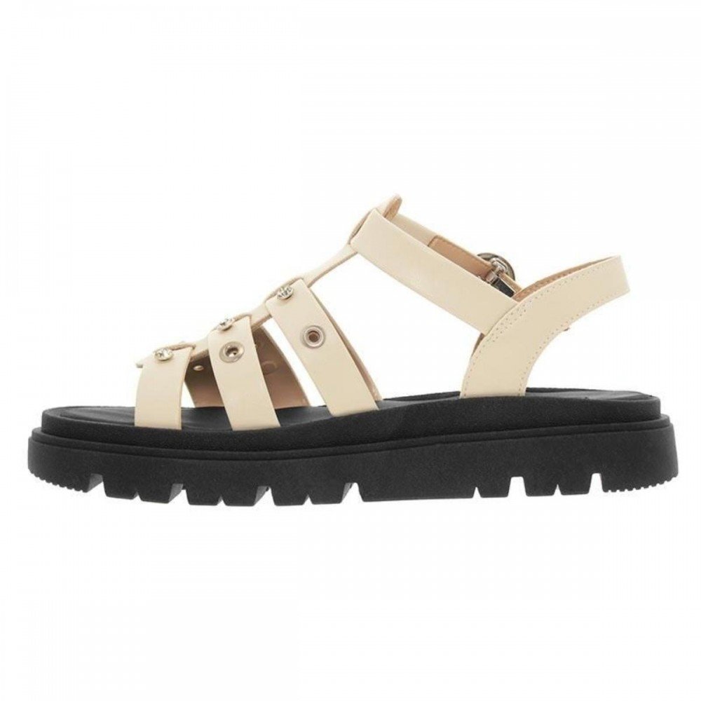 Sandalia Moleca 5504.115 Tratorada Feminino Off White 4