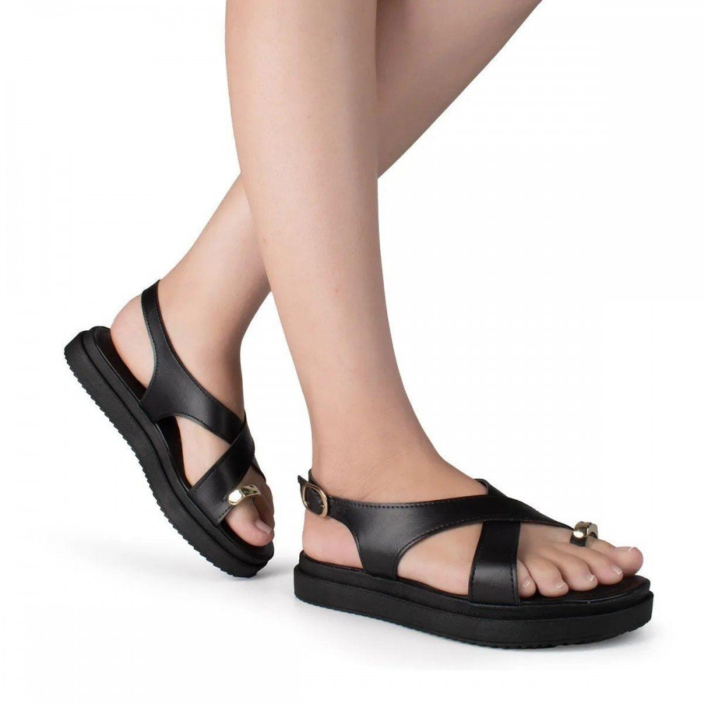 Sandalia Dakota Y9283 Flatform Feminino Preto 3