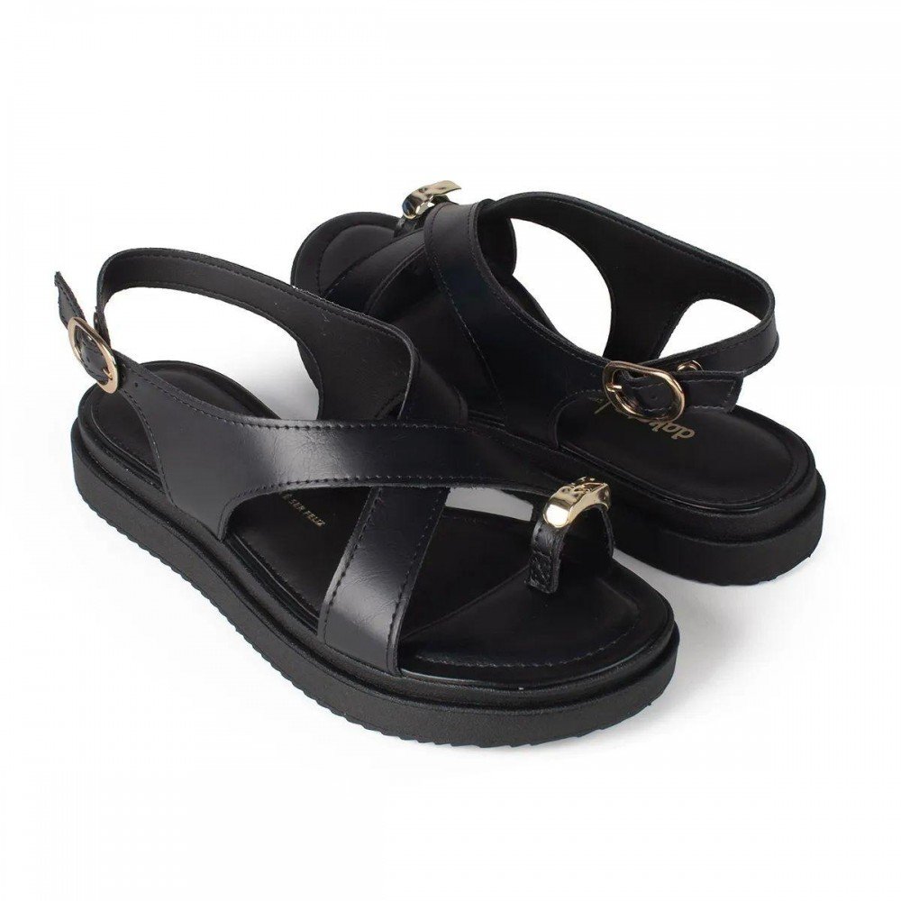 Sandalia Dakota Y9283 Flatform Feminino Preto 5