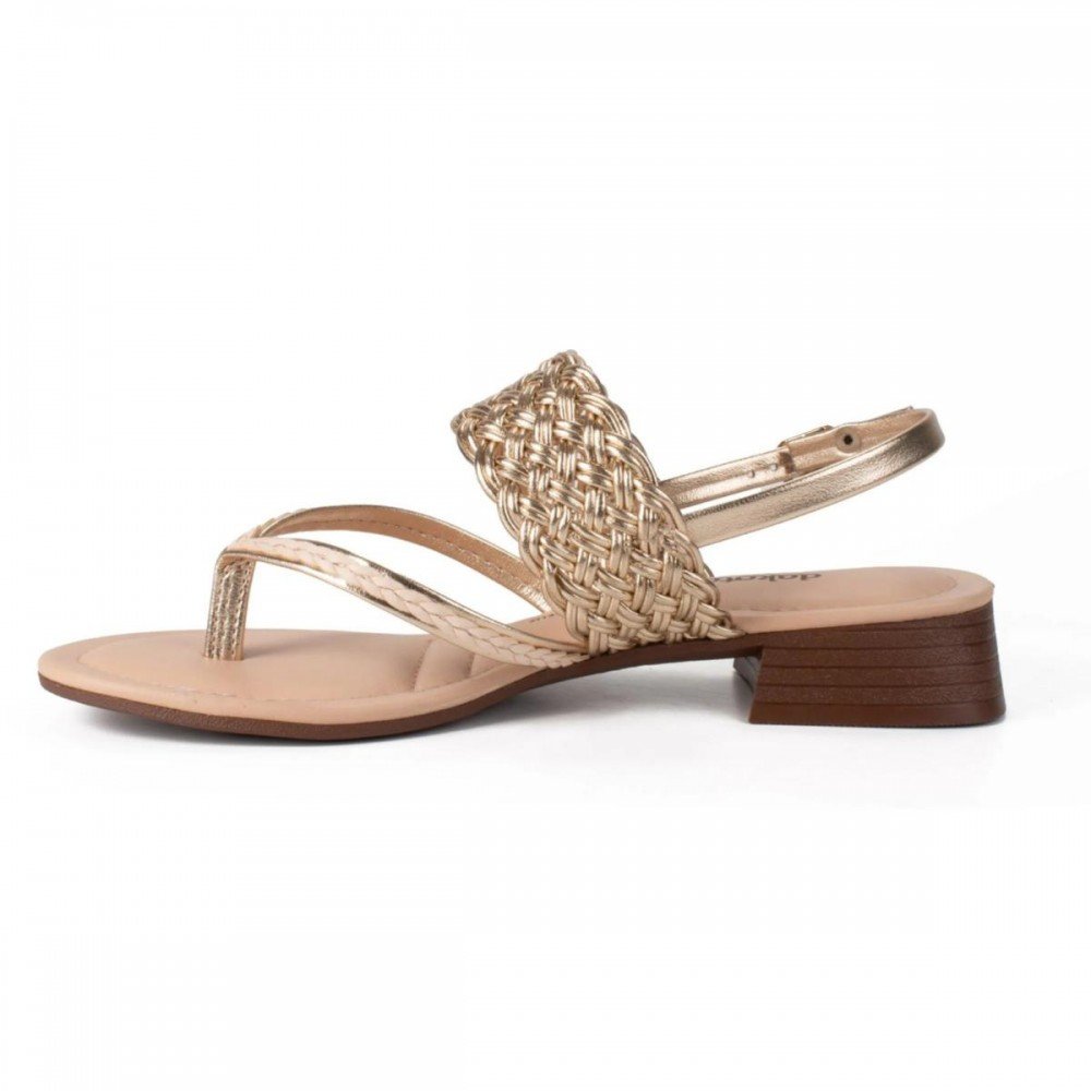 Sandalia Dakota Y9483 Saltinho Feminino Bege 2